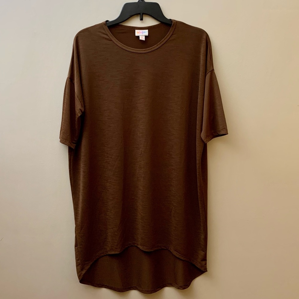 LuLaRoe Irma Tunic - Part of the Elegant Collection. Worn Once. Brown. Size XS